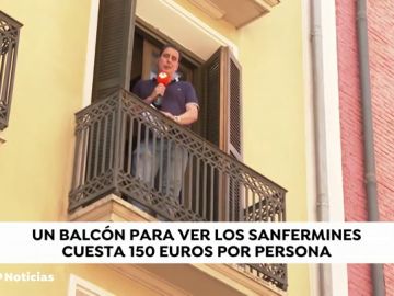 Los balcones, lo más cotizado en Pamplona durante las fiestas de San Fermín 2019