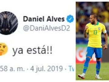 El polémico tuit de Dani Alves que da por vencedora a Brasil