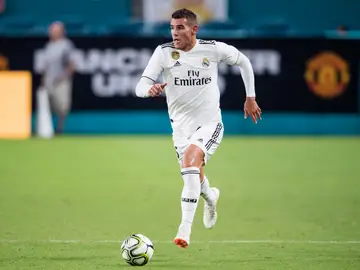 Thero Hernández durante un partido con el Real Madrid Thero Hernández durante un partido con el Real Madrid