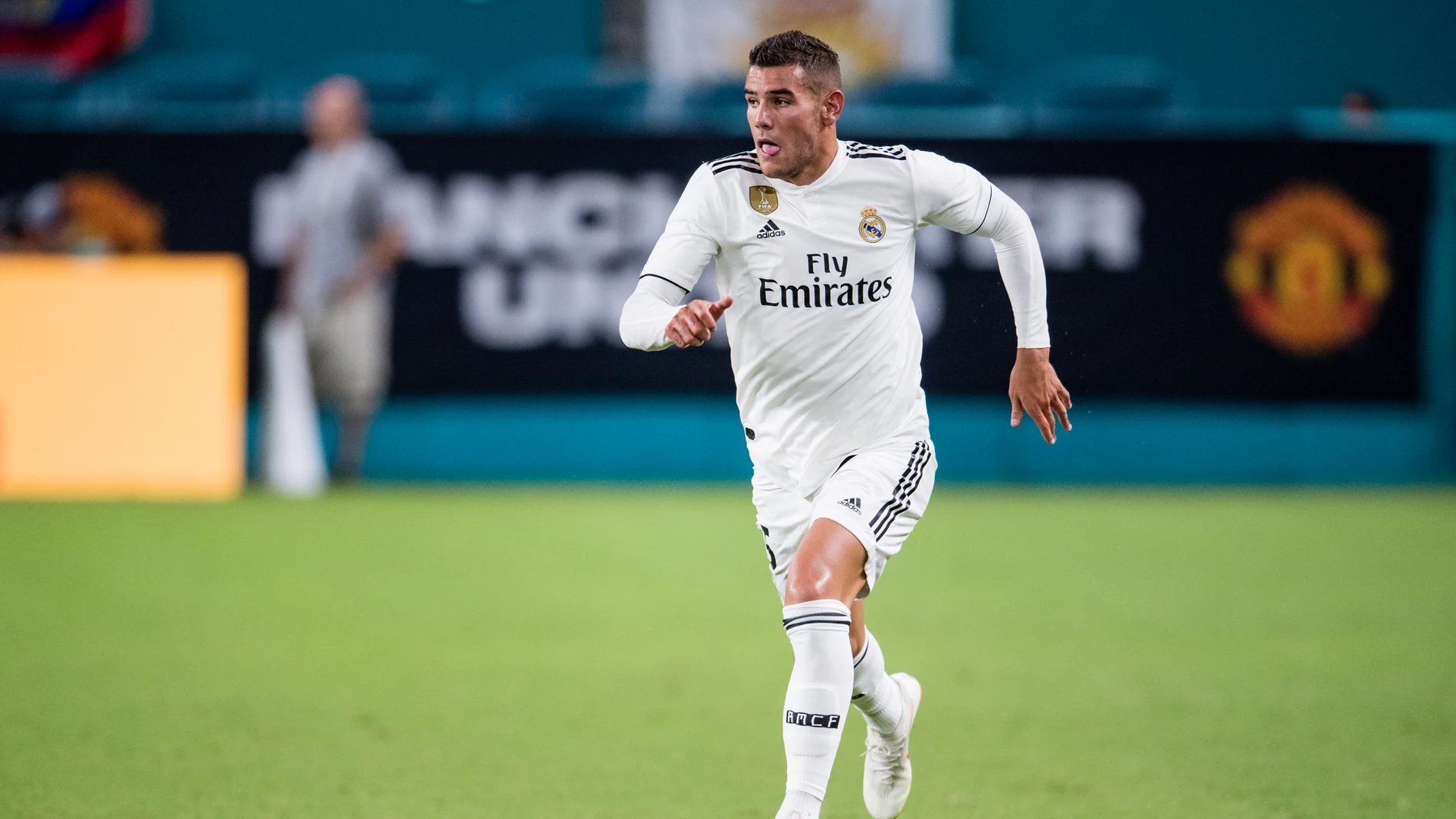 Thero Hernández durante un partido con el Real Madrid Thero Hernández durante un partido con el Real Madrid