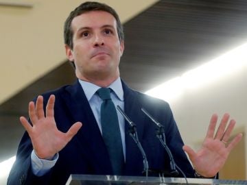 El líder del PP, Pablo Casado