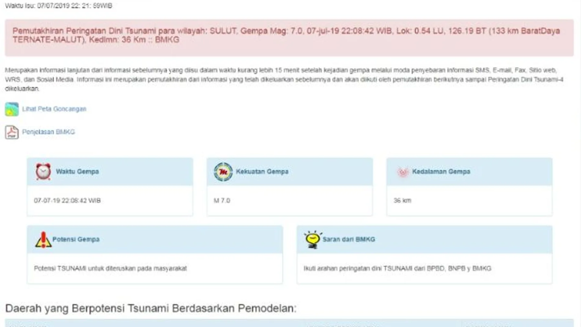 Alerta de tsunami en Indonesia tras un terremoto de 7,1 de intensidad Alerta de tsunami en Indonesia tras un terremoto de 7,1 de intensidad