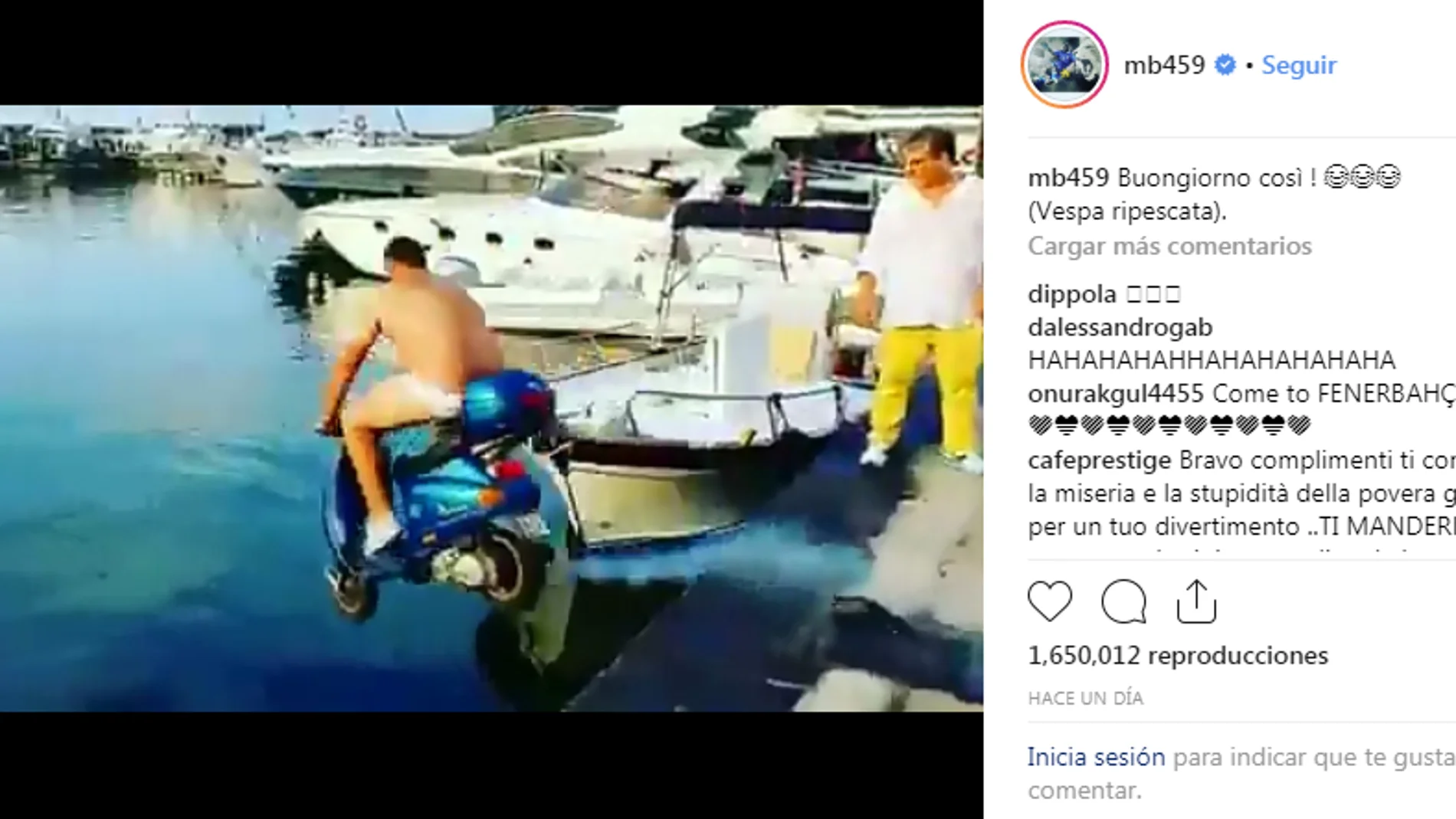 El vídeo que Balotelli compartió en Instagram El vídeo que Balotelli compartió en Instagram