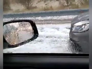 Problemas para el tráfico por granizo en Castilla y León Problemas para el tráfico por granizo en Castilla y León