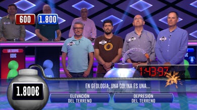 'Los Lobos', a punto de ser eliminados tras fallar seis preguntas en la bomba clasificatoria