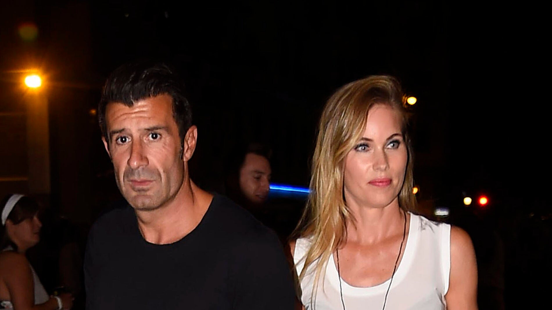 Luis Figo y Helen Swedin