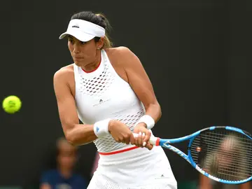 Garbiñe Muguruza, durante un partido en Wimbledon Garbiñe Muguruza, durante un partido en Wimbledon