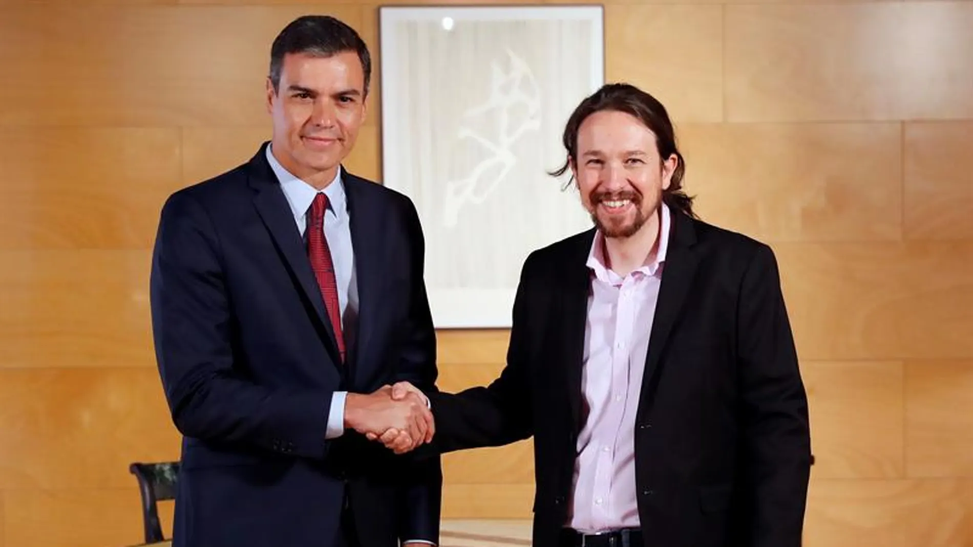 Pedro Sánchez y Pablo Iglesias en una reunión Pedro Sánchez y Pablo Iglesias en una reunión