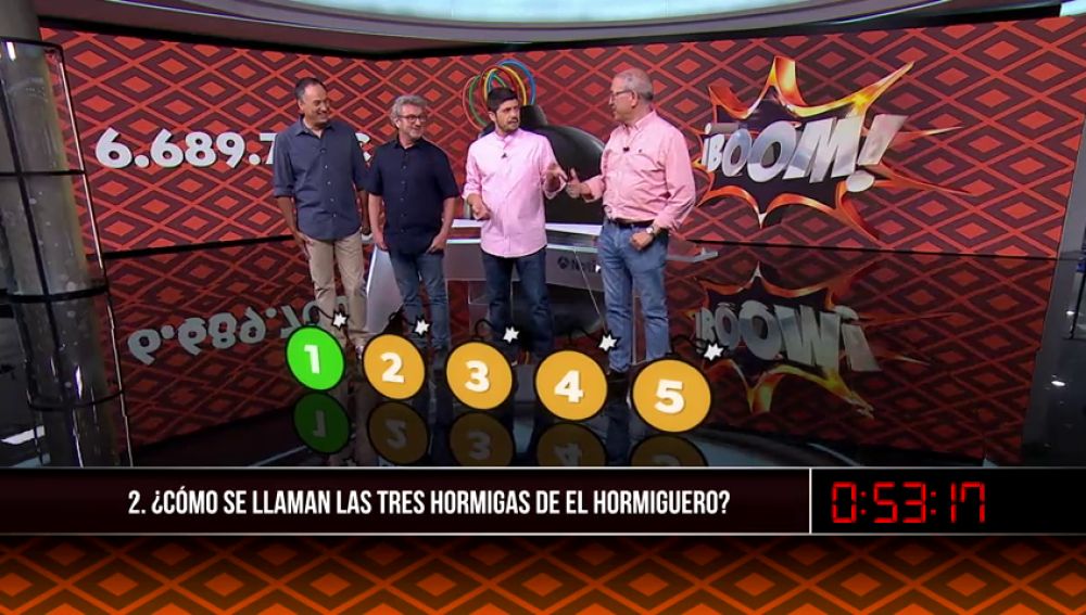 Los Lobos ganan el otro bote de Boom en Antena 3 Noticias