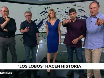 Sandra Golpe con Los Lobos en Antena 3 Noticias 1