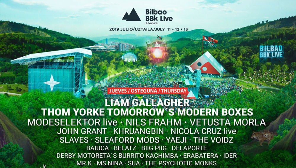 Cartel del festival de música BBK LIVE