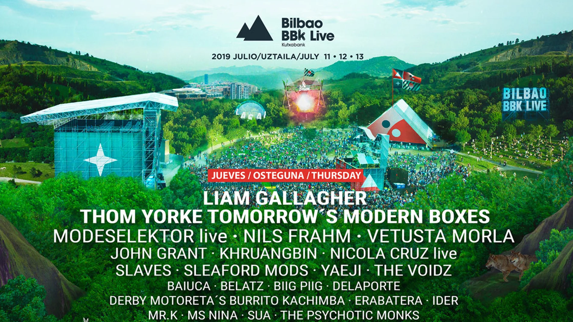 Cartel del festival de música BBK LIVE Cartel del festival de música BBK LIVE
