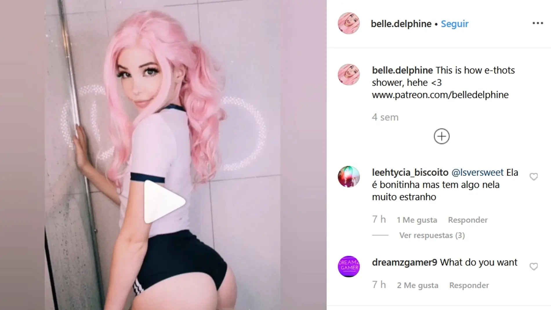 La influencer Belle Delphine, entre lo más buscado de 2019