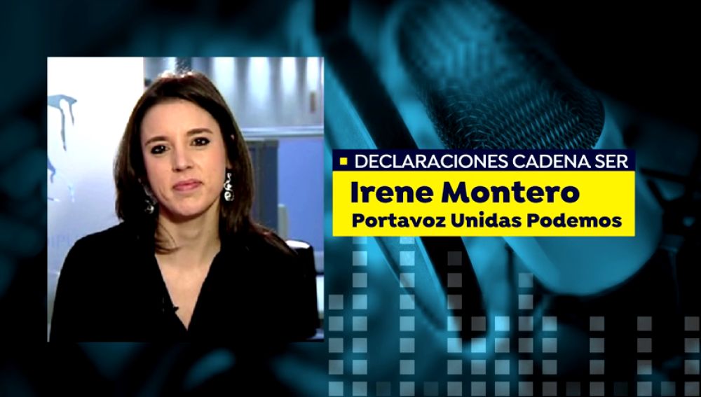 Irene Montero lamenta que no se haya podido llegar ni a negociar sobre la vicepresidencia del Gobierno
