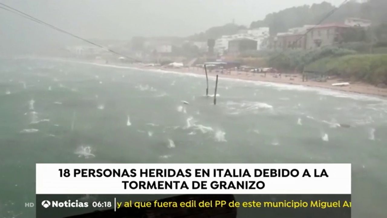 El tiempo Las fuertes tormentas en Italia dejan 18 heridos por contusiones