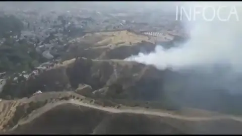 Declarado un incendio en el paraje Sacromonte de Granada Declarado un incendio en el paraje Sacromonte de Granada