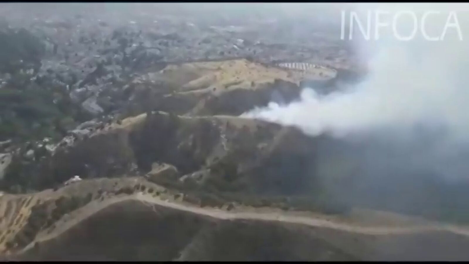 Declarado un incendio en el paraje Sacromonte de Granada