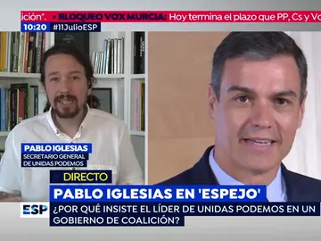 Pablo Iglesias en 'Espejo Público': "No es serio que me entere de que Sánchez me va a llamar por los medios" Pablo Iglesias en 'Espejo Público': "No es serio que me entere de que Sánchez me va a llamar por los medios"