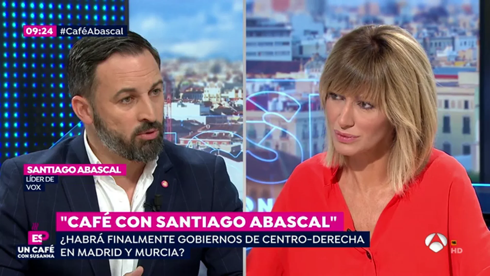 Santiago Abascal: "Queremos un Gobierno de PP y Ciudadanos que no aplique políticas de izquierda"