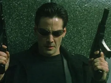 Neo, el protagonista de Matrix.  Neo, el protagonista de Matrix.