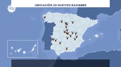 Veinte nuevos radares en carreteras de doble sentido