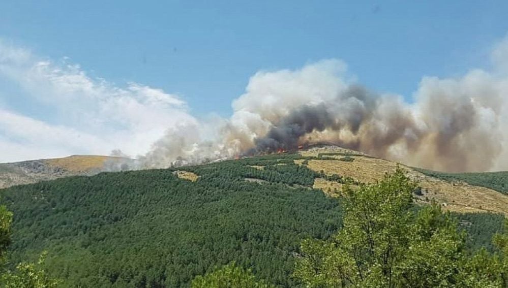 El incendio declarado este sábado en Sotillo de la Adrada