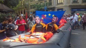 Manifestación en apoyo al Open Arms en Madrid