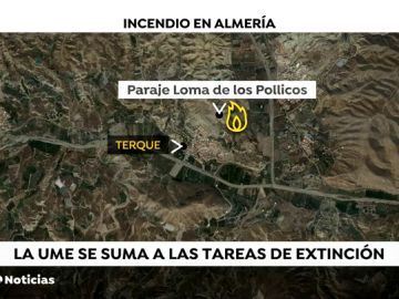 El incendio de Gádor, en Almería, alcanza el nivel 2