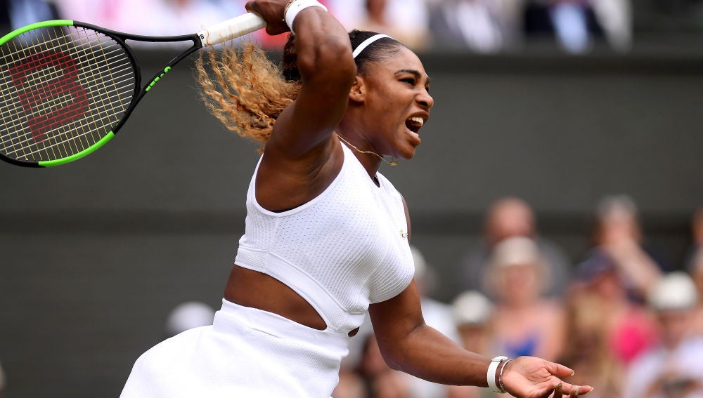 Serena Williams durante el torneo de Wimbledon 2019