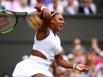 Serena Williams durante el torneo de Wimbledon 2019 Serena Williams durante el torneo de Wimbledon 2019