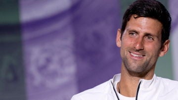 Djokovic en rueda de prensa tras la final de Wimbledon 