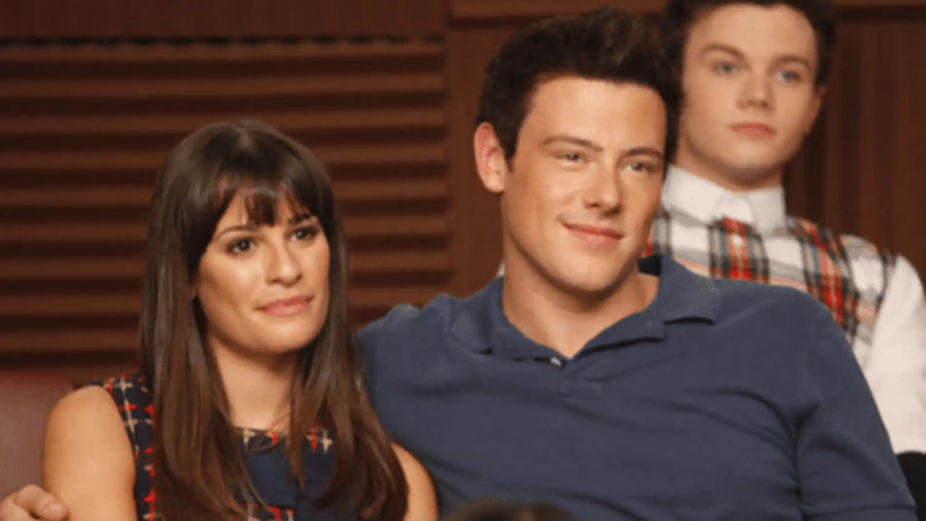 Lea Michele y Cory Monteith como Rachel y Finn en 'Glee'