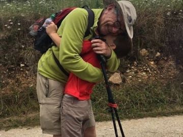 Jaime y Santi en el Camino de Santiago