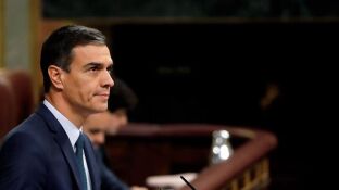 Pedro S&aacute;nchez, en la sesi&oacute;n de investidura de julio