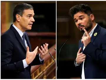Pedro Sánchez y Gabriel Rufián Pedro Sánchez y Gabriel Rufián