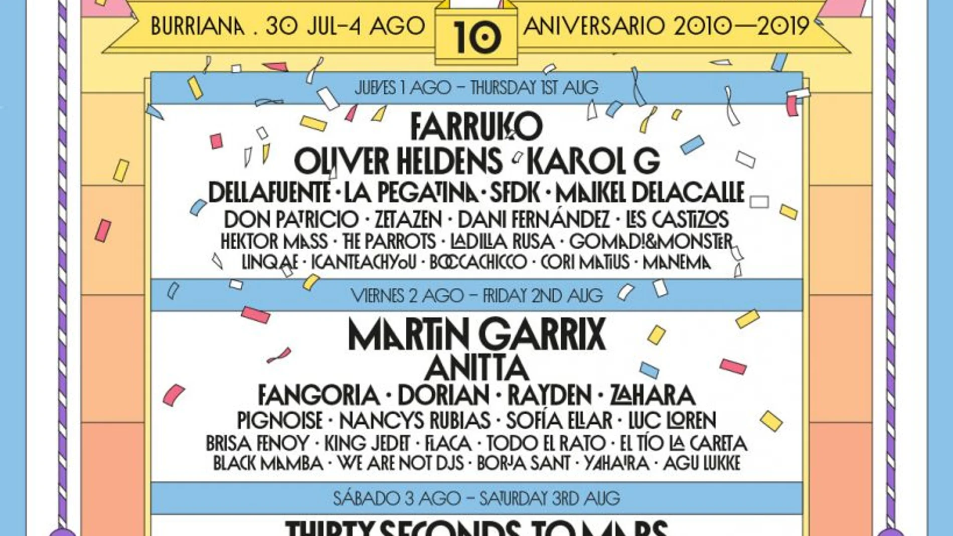 Cartel Arenal Sound 2019 Cartel Arenal Sound 2019
