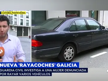 Raya coches en Galicia. Raya coches en Galicia.
