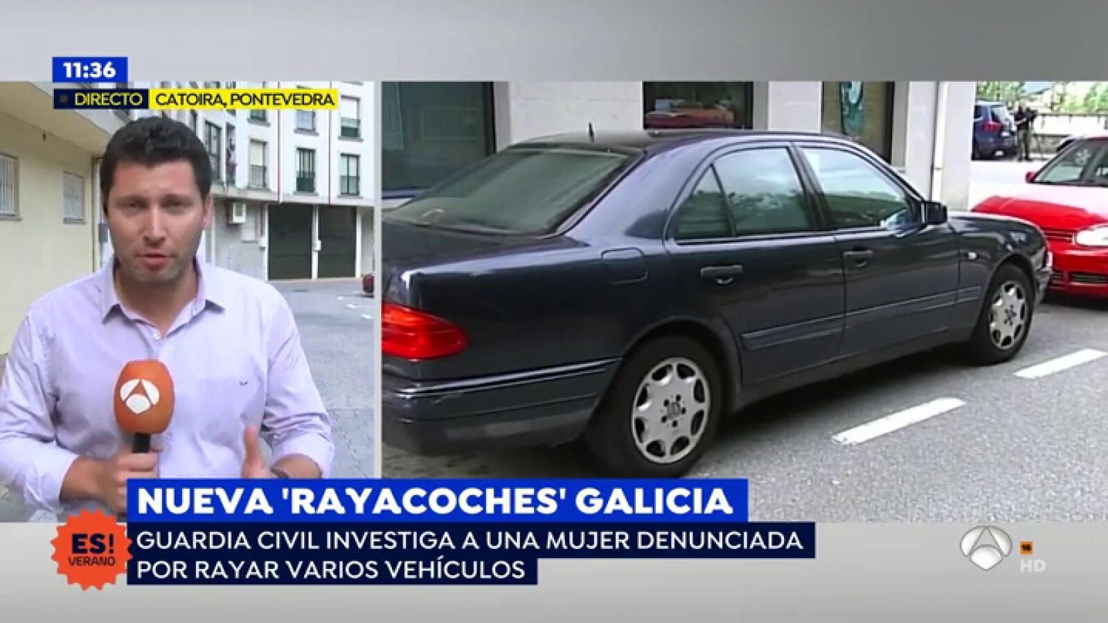 Una hostelera raya los coches de sus vecinos en Pontevedra para asegurar el sitio a sus clientes