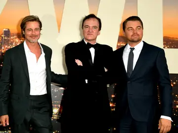 Brad Pitt, Quentin Tarantino y Leonardo Dicaprio Brad Pitt, Quentin Tarantino y Leonardo Dicaprio