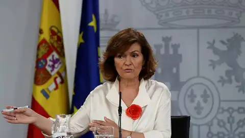 La vicepresidenta del Gobierno en funciones, Carmen Calvo La vicepresidenta del Gobierno en funciones, Carmen Calvo