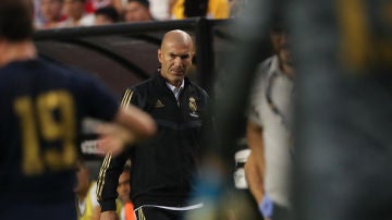 Zidane durante el partido con el Arsenal