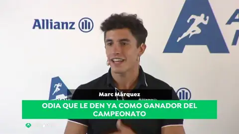 Marc Márquez, sobre su ventaja en el Mundial: "El comentario de 'esto está hecho' es el que más odio" Marc Márquez, sobre su ventaja en el Mundial: "El comentario de 'esto está hecho' es el que más odio"