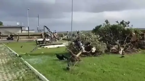 Una fallecida en un tornado en Roma Una fallecida en un tornado en Roma