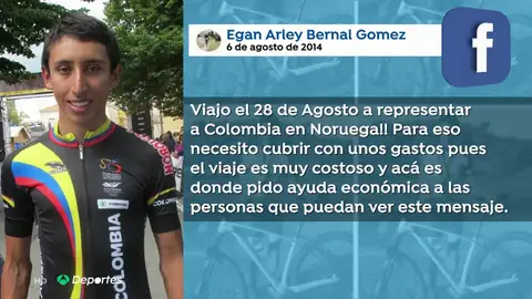La increíble historia de Egan Bernal: de pedir dinero a ganar más de 500.000 euros por su triunfo en el Tour de Francia La increíble historia de Egan Bernal: de pedir dinero a ganar más de 500.000 euros por su triunfo en el Tour de Francia