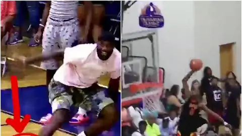 LeBron, tras el mate de su hijo LeBron, tras el mate de su hijo