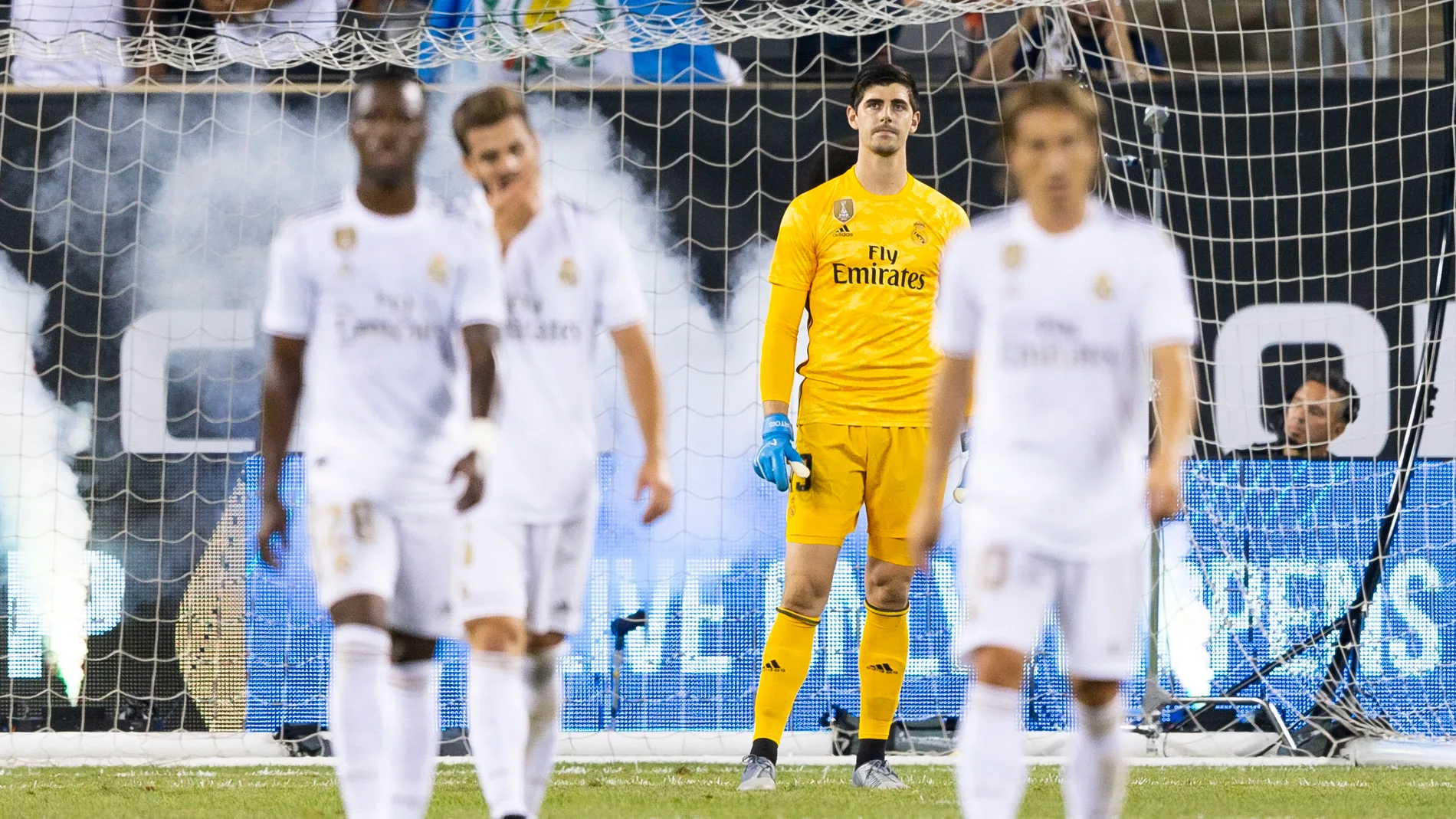 Los jugadores del Real Madrid en el partido ante el Atlético de Madrid Los jugadores del Real Madrid en el partido ante el Atlético de Madrid