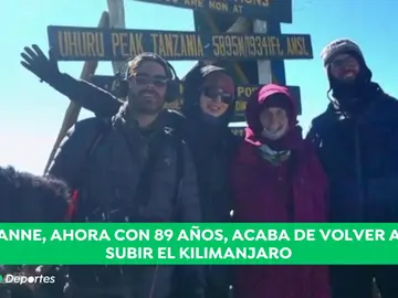 'Duelo de octogenarias': el insólito récord de Anne Lorimor, la mujer más longeva en escalar el Kilimanjaro con 89 años 'Duelo de octogenarias': el insólito récord de Anne Lorimor, la mujer más longeva en escalar el Kilimanjaro con 89 años