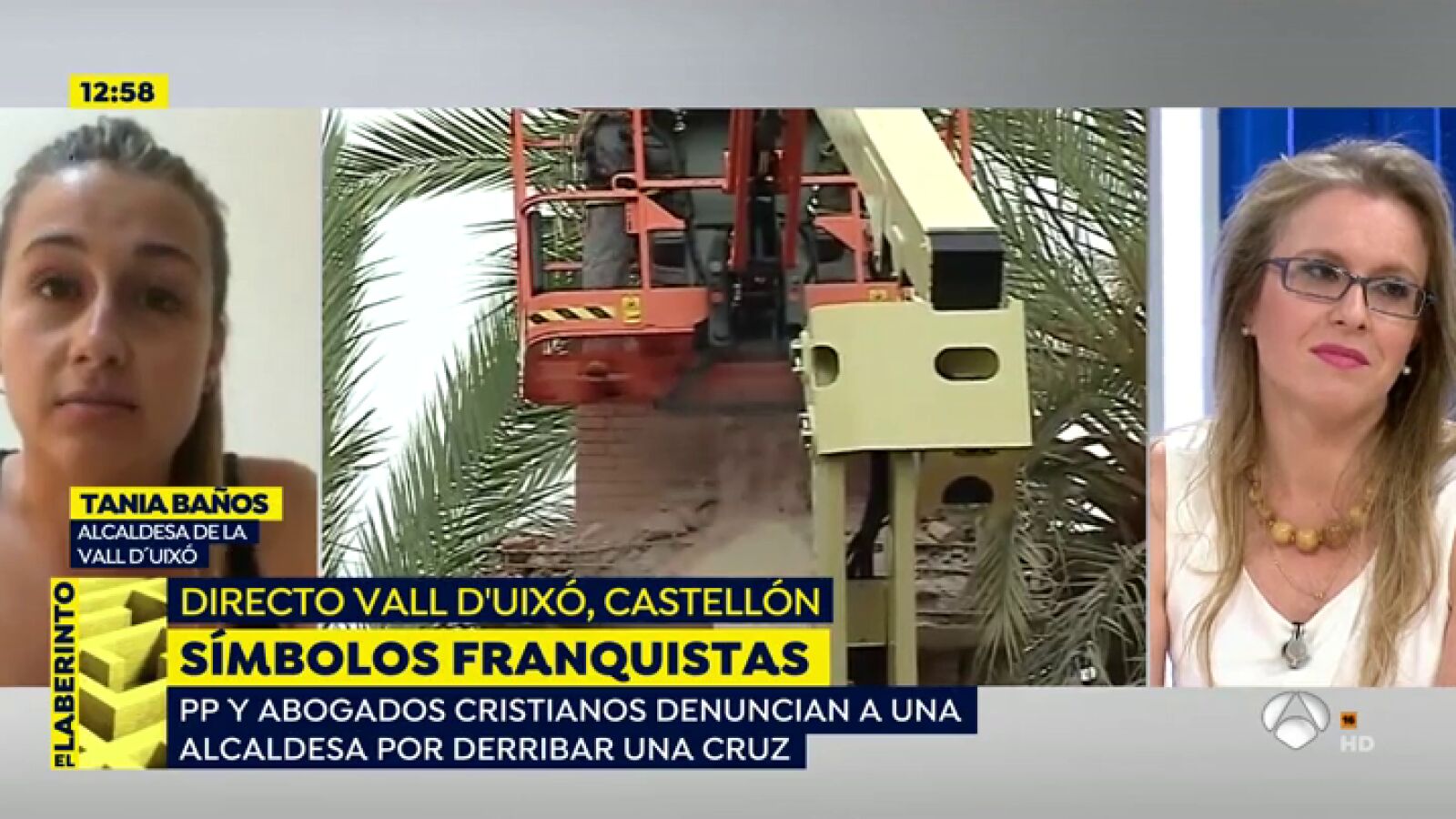 La alcaldesa de Vall D'Uixó, sobre la retirada de la cruz: 