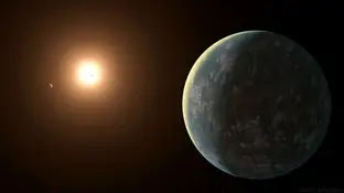 Representación de un sistema de exoplanetas Representación de un sistema de exoplanetas