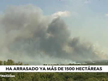 El fuego de Barchín del Hoyo podría quedar controlado este miércoles y ya ha afectado 1.500 hectáreas